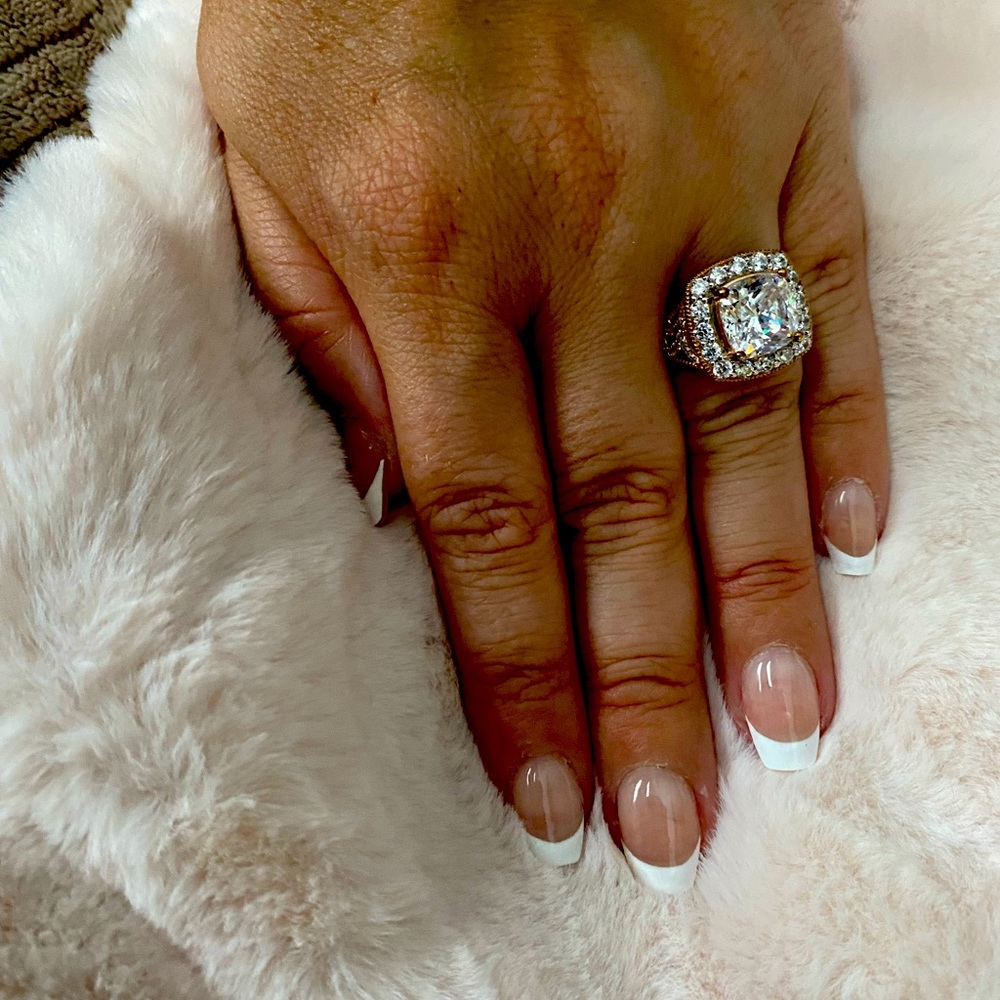 JTV rose gold over sterling silver Bella Luce ring